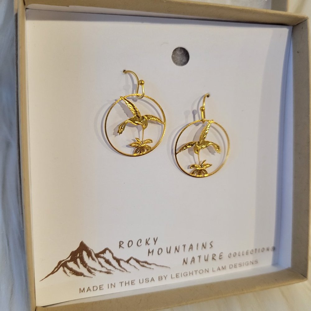 Rocky Mountains Nature Collection Hummingbird Earrings